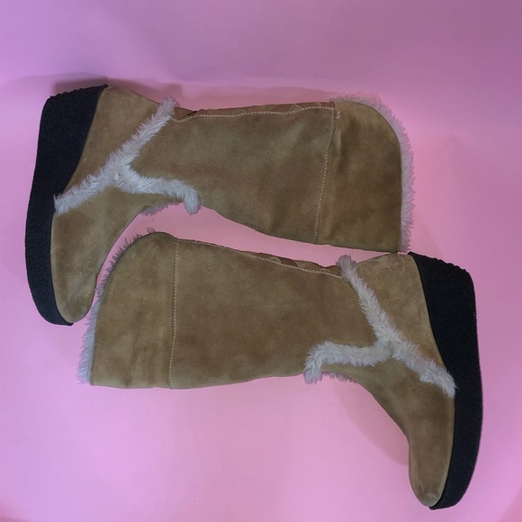 Donald Pliner leather Patricia tan winter camel boots 8.5 - Picture 6 of 9